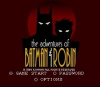 une photo d'Ã©cran de The Adventures of Batman and Robin sur Nintendo Super Nes